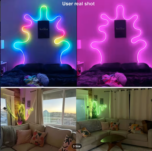 Smart Neon LED Strip Lights with Music Sync